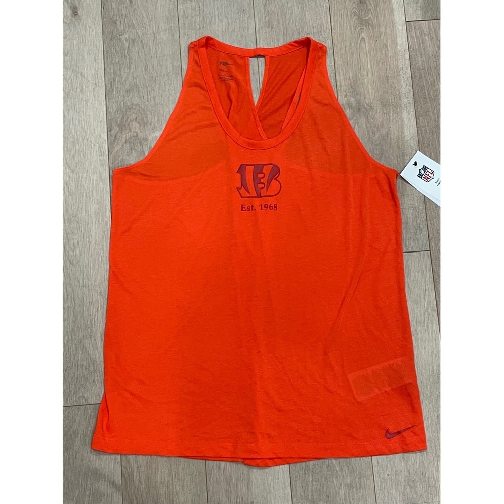 Nike Cincinnati Bengals Glory Criss-Cross Tank Womens XL NEW Dri-FIT Yoga NFL